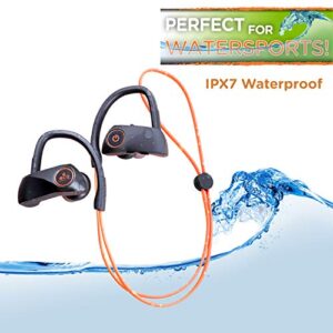 Eco Survivor IPX4 Sweat Resistant Earbuds with Mic, in-Line Controller, Flexible Ear Loops, 3 Silicone Gel Cushions, Premium Sound Quality, Great in-Ear Headphones, Outdoors, 43682