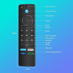 (3rd GEN) L5B83G Voice Replacement Remote for Fire TV Stick (2nd Gen/3rd Ge/Lite/4K) Fire TV Cube (1st Gen & 2nd Gen) and Fire TV (3rd Gen, Pendant Design)