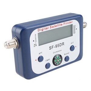 AGPtek Digital Satellite Signal Finder Meter for Dish Network Directv FTA with Compass and Audio Tone - Blue