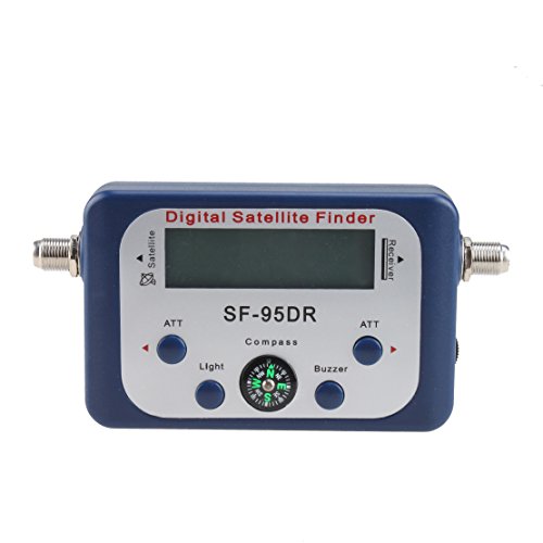 AGPtek Digital Satellite Signal Finder Meter for Dish Network Directv FTA with Compass and Audio Tone - Blue