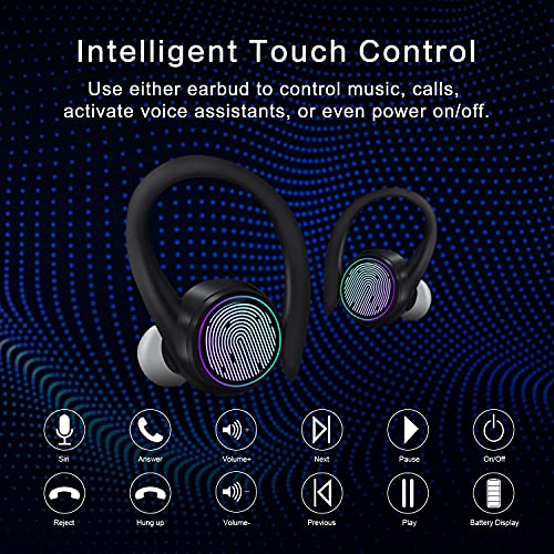 Bluetooth T26 True Wireless Earphones Auto Pairing Bluetooth 5.1 Headphones,Wireless Ear-Hook Running Sports Headphones,Compatible with iOS&Android Devices