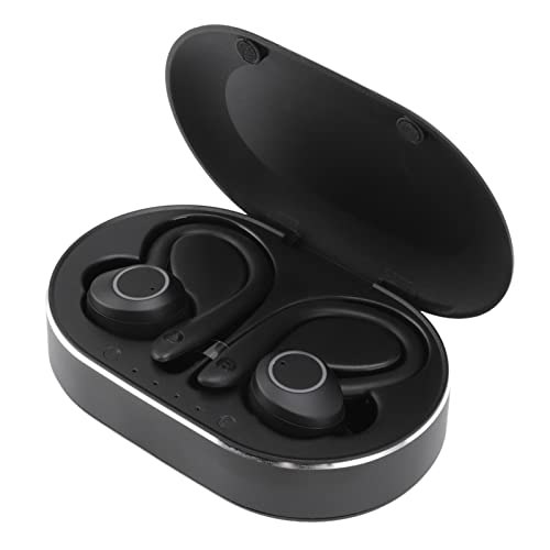 Wireless Earbuds, Q23 PRO Bluetooth 5.1 Sport Waterproof Earphones with Wireless Charging Case, Stereo Noise Cancelling Earhooks Headset Bulit in Mic, for Sports Travel Work Gym(Black)