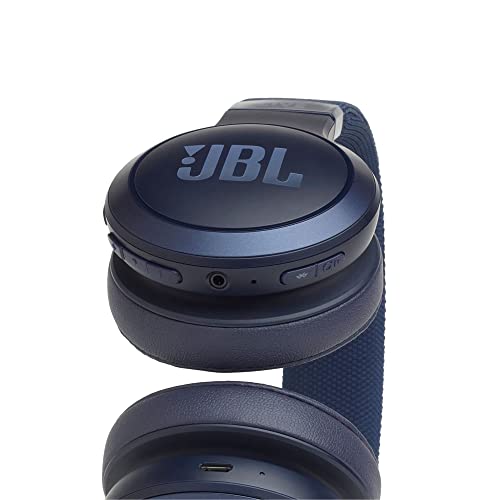 JBL Live 400BT Wireless On-Ear Bluetooth Headphones with up to 24 Hours of Battery Life - Blue (Renewed), One-Size (JBLLIVE400BTBLUAM-cr)