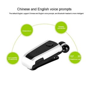 F910 Retractable Bluetooth Earphone Business Lavalier Earphone Sports Bluetooth Headset Voice Prompts Call Vibration Bluetooth V4.1 Anti-Lost