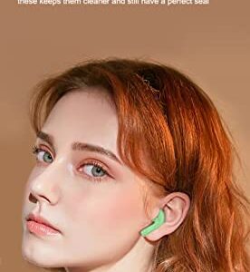 Acuvar in-Ear Wireless Bluetooth 5.2 Headphones, Earbuds IPX7 Waterproof with Microphone Rechargeable USB C Case LCD Display for Smartphones Android iOS (Green)
