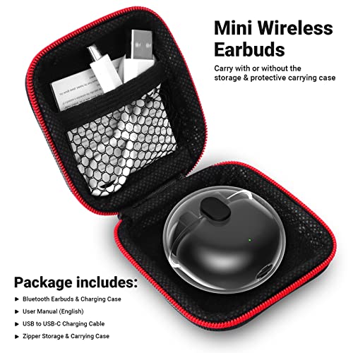 TITACUTE Wireless Earbud Bluetooth Headphone Clear in-Ear Earphone for iPhone 14 13 Pro Max 12 11 XR 8 Galaxy Z Flip Fold 4 3 Samsung S23 S22 S21 S20 A53 A14 Pixel 6 7 6a Noise Canceling USB C Headset