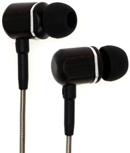 symphonized mtrx 2.0 premium wired earbuds – wood in-ear headphones with microphone & volume control, noise isolation – corded ear buds for android – earphones for computer & laptop (gunmetal)