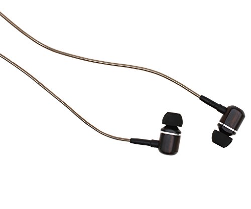 Symphonized MTRX 2.0 Premium Wired Earbuds - Wood In-Ear Headphones with Microphone & Volume Control, Noise Isolation - Corded Ear Buds for Android - Earphones for Computer & Laptop (GunMetal)