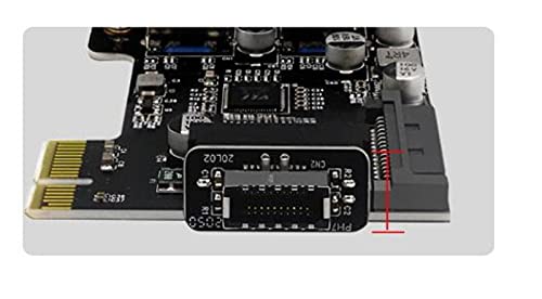 USB Front Panel Adapter,XCZZYB Vertical USB 3.1 Front Panel Socket Key-A Type-E to USB 3.0 20Pin Header Adapter