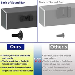 Vdsvksd Sound Bar Mounting Bracket,SoundBar Wall Mount Brackets for Vizio Soundbar Mounted Under or Above TV,Fits Most of Sound Bars,Soundbars Mounts Brackets with Hardware Kit