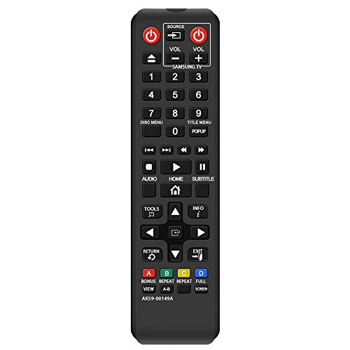 Gvirtue AK59-00149A Remote Replacement for Samsung DVD BD Blu-Ray Disc Player Remote, Applicable BDF5100/ZA BD-ES5300 BD-FM51 BD-FM57C BD-H5100 BD-H5900 BD-HM51 BD-HM59 BD-J5100 BD-J5700 BD-J5900