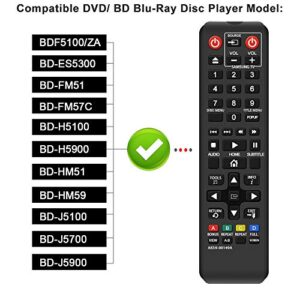 Gvirtue AK59-00149A Remote Replacement for Samsung DVD BD Blu-Ray Disc Player Remote, Applicable BDF5100/ZA BD-ES5300 BD-FM51 BD-FM57C BD-H5100 BD-H5900 BD-HM51 BD-HM59 BD-J5100 BD-J5700 BD-J5900