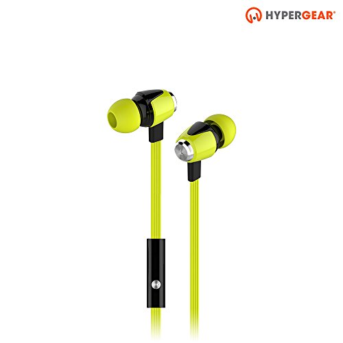 HyperGear dBm Wave in-Ear Earphones with Microphone, Noise Isolation Earbuds w/Precision Bass Sound Compatible for iPhones, Galaxy, iPad/Tablets + Fits Most 3.5mm Jack [Green]