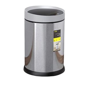 garbage can automatic trash can touchless infrared motion senso garbage can with lid stainless steel garbage bin for kitchen, office sturdy (color : silver)