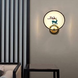 Lighting Wall Lamps, Decorative Wall Lamps New Chinese Style Living Room Background Wall Lamp Bedroom Bedside Lamp Zen Chinese Style Lamps And Lanterns Zen Lighting Bracket Light LED Nightlights Senso