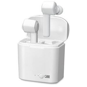 dpi ilive truly wire-free bluetooth earbuds, sweatproof design, charging case, includes 3 set of ear tips, white (iaebt300w)