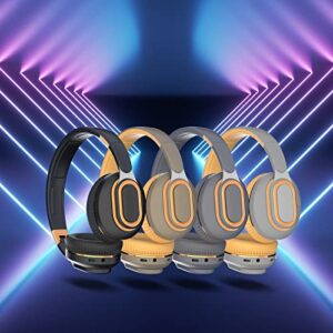 bluetooth headphone foldable wireless hifi stereo earphone noise cancelling headset bass type-c gaming sports headset (black)