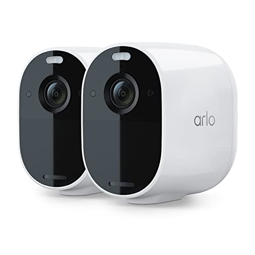 Arlo Essential Spotlight Camera - 2 Pack - Wireless Security, 1080p Video, Color Night Vision, 2 Way Audio, Wire-Free, Direct to WiFi No Hub Needed, Compatible with Alexa, White - VMC2230