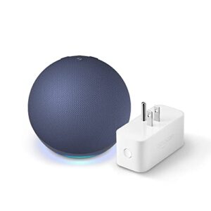 all-new echo dot (5th gen) deep sea blue with amazon smart plug