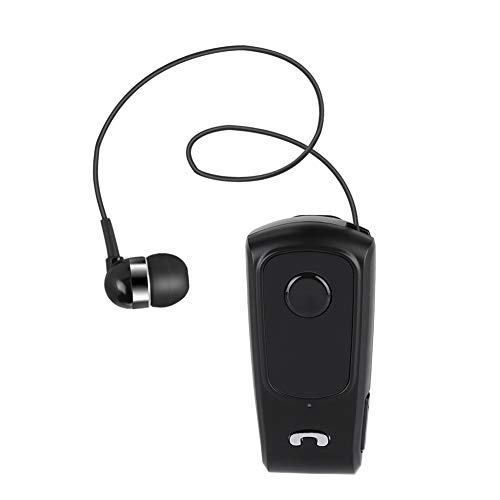 Zerone F920 Sports Bluetooth V4.1 Headset Earpiece 2.4GHz Retractable Driving Earphone Hands-Free Support for Office/Driving(Black) for Fineblue f990 Drahtlose Bluetooth Headset