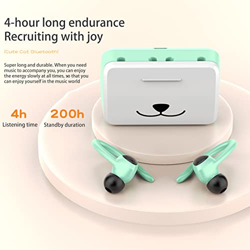 Yeahitch 5.1 Wireless Cat Over-Ear Bluetooth Headset Motion-Air Conduction Low Delay Intelligent Noise Reduction for Sports/Office