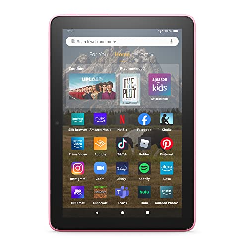 Tablet Bundle: Includes All-new Amazon Fire HD 8 tablet, 8” HD Display, 32 GB (Rose) & Made for Amazon Active Noise Cancelling Bluetooth Headphones (Rose)