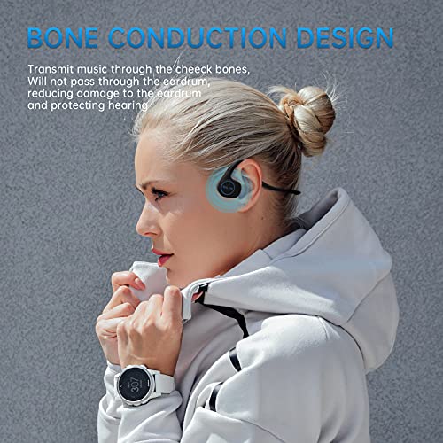 Ralyin Bone Conduction Headphones, Open Ear Headphones/Bluetooth Wireless Sport Headphones with Music/Game Mode,Touch Control, Sweat Resistant Wireless Earphones for Workouts and Running