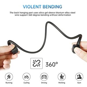 Ralyin Bone Conduction Headphones, Open Ear Headphones/Bluetooth Wireless Sport Headphones with Music/Game Mode,Touch Control, Sweat Resistant Wireless Earphones for Workouts and Running