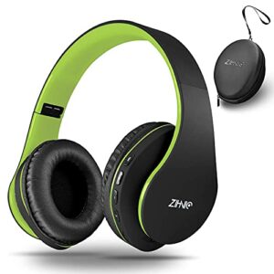 3 Items,1 Rose Gold Zihnic Over-Ear Wireless Headset Bundle with 1 Black Blue Zihnic Over-Ear Wireless Headset and 1 Black Green Zihnic Foldable Wireless Headset