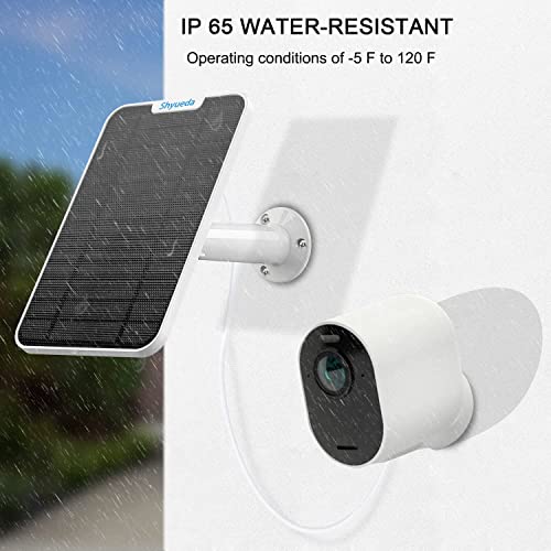 4W Solar Panel Charging Compatible with Arlo Pro 3/Pro 4/Pro 5S/Ultra/Ultra 2/Go 2 only, with 13.1ft Waterproof Charging Cable, IP65 Weatherproof,Includes Secure Wall Mount(3-Pack)(magnetic connector)