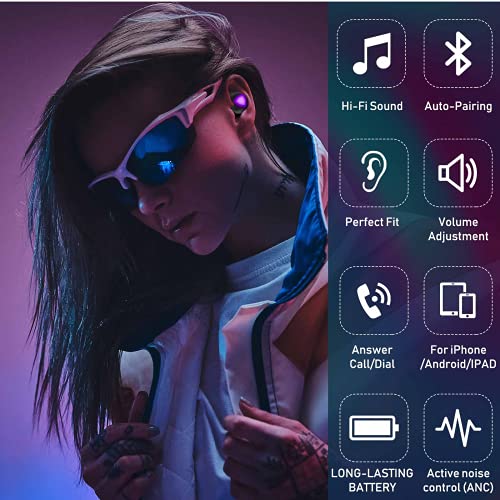 Urbanx Street Buds Plus True Bluetooth Earbud Headphones for alcatel Idol 3C - Wireless Earbuds w/Noise Isolation - Purple (US Version with Warranty)