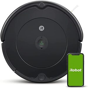 irobot roomba robot vacuum wifi connectivity, works with alexa, quiet, household robotic vacuum, good for pet hair, carpets, hard floors, self-charging, 692 robot vacuum, charcoal grey+ accessories