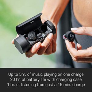 Phiaton Bolt BT 700 Bluetooth Earphones, True Wireless Earbuds with a Charging Speaker Case, Noise Reduction Earbuds, Stereo Sound, Dual MEMS Mic, Voice Command, 20 Hrs. Playtime, White