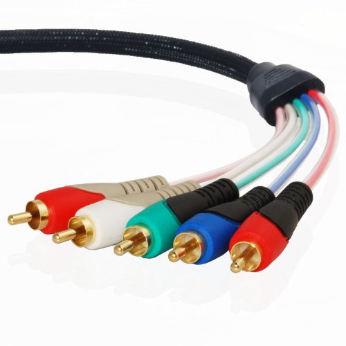 Mediabridge Component Video Cables with Audio (6 Feet) - Gold Plated RCA to RCA - Supports 1080i