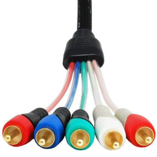 Mediabridge Component Video Cables with Audio (6 Feet) - Gold Plated RCA to RCA - Supports 1080i