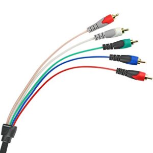 Mediabridge Component Video Cables with Audio (6 Feet) - Gold Plated RCA to RCA - Supports 1080i