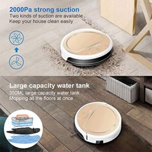 Lazy Sweeping Cleaner Machine - 2000Pa Strong Suction, Quiet, Self-Charging Robotic Vacuum Cleaner, Intelligent Navigation App Control, Suction Sweep Dry and Wet