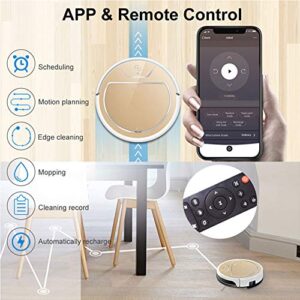 Lazy Sweeping Cleaner Machine - 2000Pa Strong Suction, Quiet, Self-Charging Robotic Vacuum Cleaner, Intelligent Navigation App Control, Suction Sweep Dry and Wet