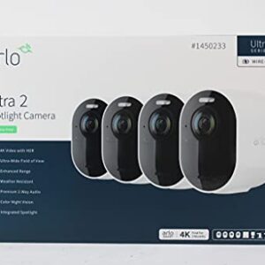 Arlo outdoor Ultra 2 Spotlight Camera Wire Free Security System 4 Pack with Total Security