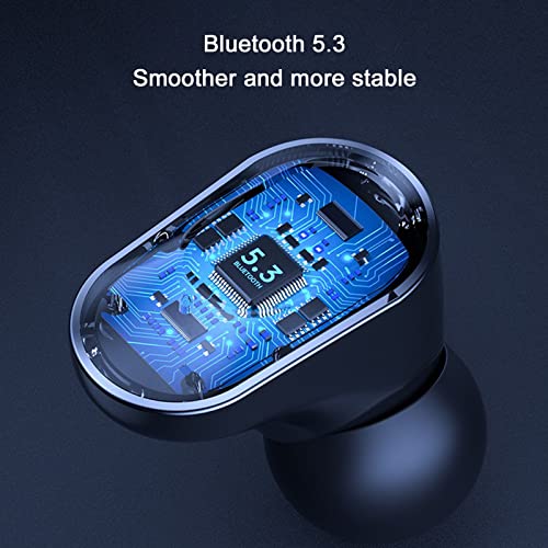 Kmonabie Bluetooth Earbuds Noise Cancelling, Wireless Bluetooth Headset, Mini Earplug Type Color Display Intelligent Digital Sports Headphone