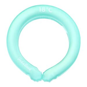 toonshare neck cooling tube, cool neck ring ice pillow cooling neck wraps, summer heatstroke prevention wearable cooling neck hanging ice pad, hands free cold gel ice pack (blue)