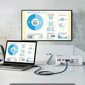 BlueRigger 8K DisplayPort Cable 1.4 (10FT, 32.4Gbps, HDR10+, DP to DP, 8K@60Hz, 4K@144Hz, 2K@165Hz, 1080p@240Hz) Display Port 144Hz per VESA Specifications for Laptop PC Graphics Card, Gaming Monitor