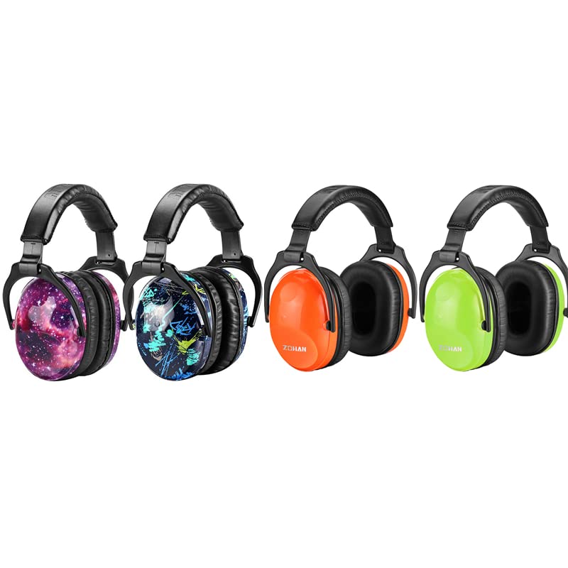 ZOHAN Kids Ear Protection 4 Pack(Nebula&Rap&Green&Orange)