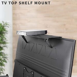 VIVO TV and Monitor Top Shelf Mounting Bracket with 24 inch Padded Platform and Rotary Clamp, Holds Small Speakers, Sound Bars, Streaming Devices, Home Decor, and More, Mount-SFTV3