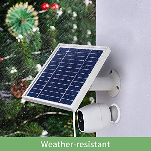 iTODOS Solar Panel Works for Arlo Pro and Arlo Pro2 Camera ,11.8feet Power Cable and Adjustable Mount (3 Pack,Silver)