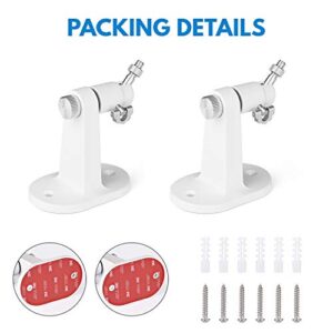 2Pack Security Wall Mount for Arlo Pro, Arlo Pro 2, Arlo Ultra, Arlo Pro 3, Arlo Go, Arlo Essential Spotlight Camera, Adjustable Indoor/Outdoor Mounting Bracket for Your Surveillance Camera (White)