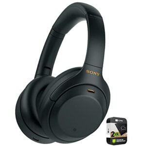 sony wh1000xm4/b premium noise cancelling wireless over-the-ear headphones (renewed) bundle with premium 2 yr cps enhanced protection pack