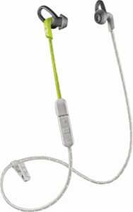 plantronics backbeat fit 300 sweatproof sport earbuds, wireless headphones, grey/lime