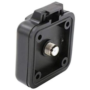 Furrion Mini TV/SAT Inlet Square with F-Type Connector for Coaxial Cable Feed; Marine Grade Weatherproof Sealing (Black) - FTVINB-BS