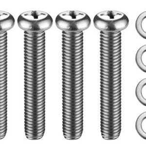 Wall Mounting Screws Bolts for Samsung TV - M8 x 43mm with Thread Pitch 1.25mm, Solid Screw Bolt Hardware for Mounting Samsung TV, TV Mounting Bolts Work with Samsung 50” 55" 65" 75" 6, 7, 8 Series TV